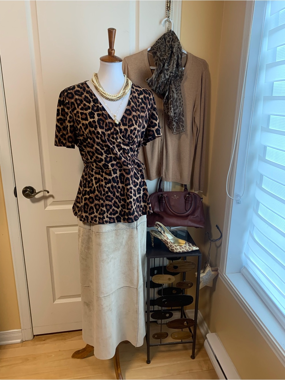 Suede/leather  Maxi Skirt Sandra Angelozzi